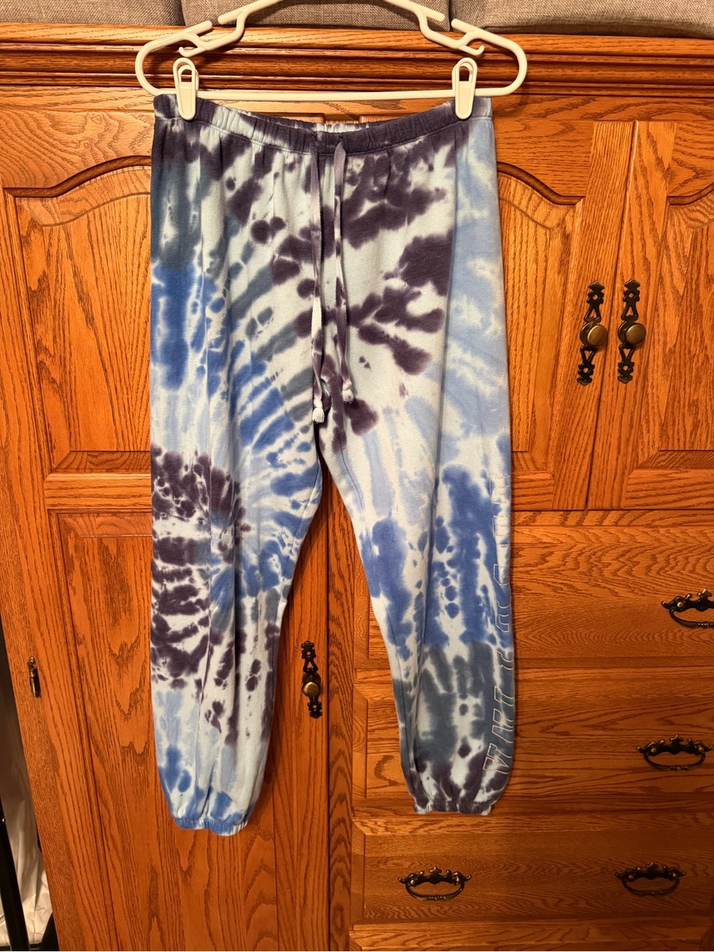 PINK Victoria's Secret Blue & Navy Tie-Dye Kids Sweatpants